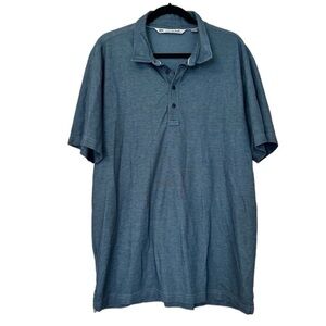 Travis Mathew Pima Cotton Short Sleeve Polo Shirt Mens XL Blue
